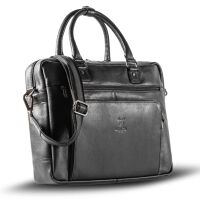 MATADOR Leder Umhängetasche AMSTERDAM Aktentasche Schwarz