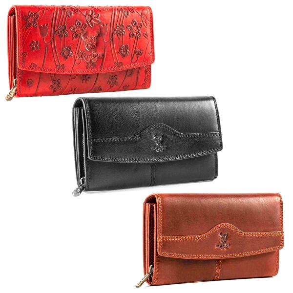 MATADOR LIMA Echt Leder Damen Langbörse Geldbörse Leder RFID