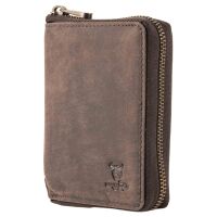 MATADOR GRANADA Leder Portemonnaie Geldbörse RFID Dunkel Braun