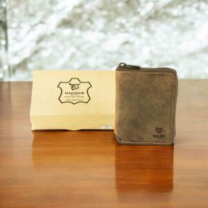 MATADOR Geldbörse Portemonnaie Leder GRANADA RFID TüV Hunter Braun