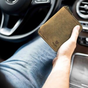 MATADOR GRANADA Leder Portemonnaie Geldbörse RFID Hunter Braun