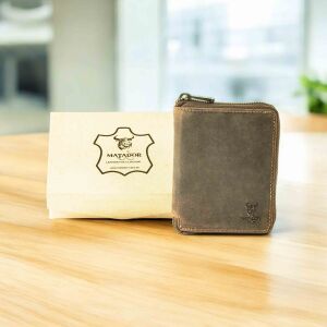 MATADOR EDINBURGH Leder Herren Geldbörse Geldbeutel Hunter Braun