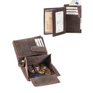 MATADOR Herren Leder Geldbörse Geldbeutel RFID TüV Dunkel Braun