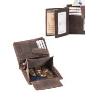 MATADOR Herren Leder Geldbörse Geldbeutel RFID TüV Dunkel Braun