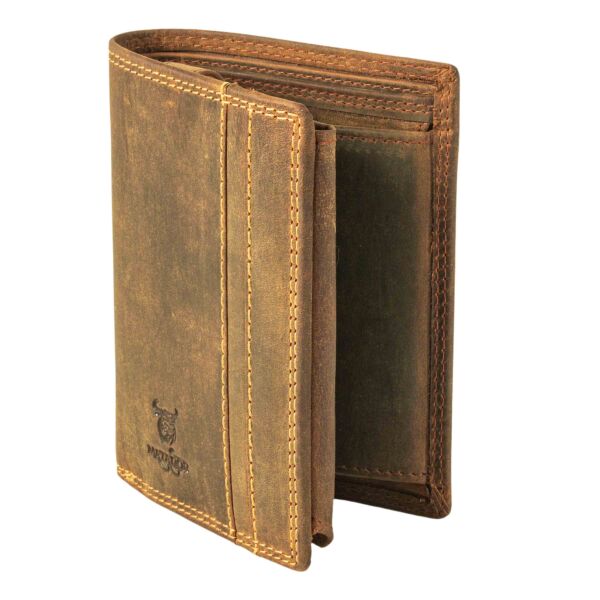 MATADOR Herren Leder Geldbörse Geldbeutel RFID TüV Hunter Braun