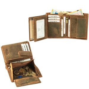 MATADOR Herren Leder Geldbörse Geldbeutel RFID TüV Hunter Braun