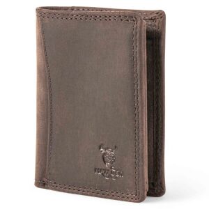 MATADOR MARSEILLE MINI Leder Herren RFID Geldbörse Brieftasche Vintage Dunkel Braun