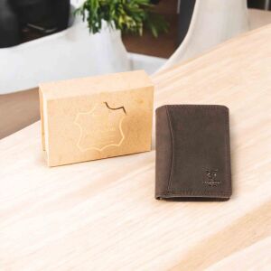 MATADOR MARSEILLE MINI Leder Herren RFID Geldbörse Brieftasche Vintage Dunkel Braun