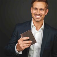 MATADOR MARSEILLE MINI Leder Herren RFID Geldbörse Brieftasche Vintage Dunkel Braun