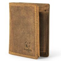 MATADOR MARSEILLE MINI Leder Herren RFID Geldbörse Brieftasche Hunter Braun