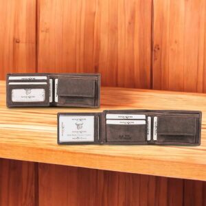 MATADOR BILBAO Geldbörse Herren Leder Portemonnaie Dunkel Braun