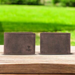 MATADOR BILBAO Geldbörse Herren Leder Portemonnaie Dunkel Braun