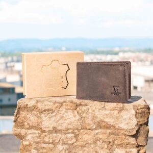 MATADOR BILBAO Geldbörse Herren Leder Portemonnaie Dunkel Braun