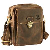 MATADOR Leder Herren Umhängetasche Schultertasche Unitasche Hunter Braun