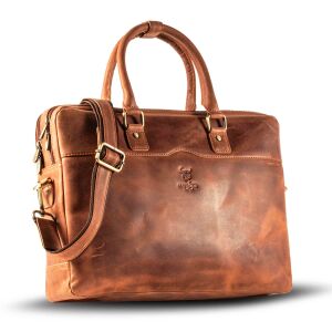 MATADOR Laptoptasche Leder MONACO Handgefertigt bis 17 Zoll 2 Farben