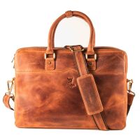 MATADOR Laptoptasche Leder MONACO Handgefertigt bis 17 Zoll 2 Farben