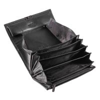 MATADOR VICIO Leder Kellner Geldbörse mit Kette Luxus Kellnerbörse Schwarz