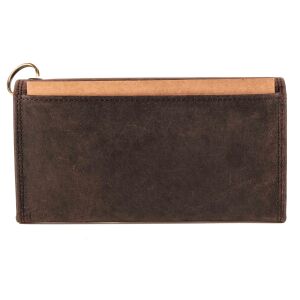 MATADOR VICIO Leder Kellner Geldbörse mit Kette Luxus Kellnerbörse Braun Dunkel