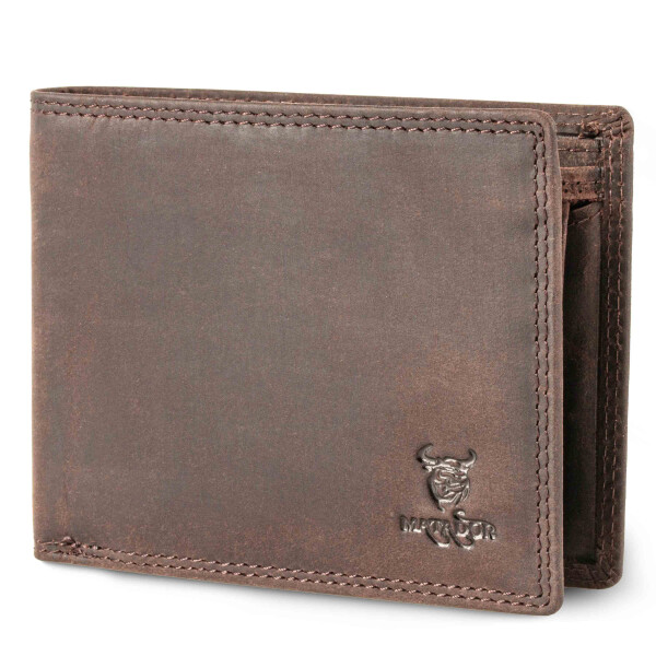 MATADOR Portemonnaie Geldbörse Herren Leder #SYDNEY RFID TüV Braun Dunkel