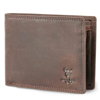 MATADOR Portemonnaie Geldbörse Herren Leder #SYDNEY RFID TüV Braun Dunkel