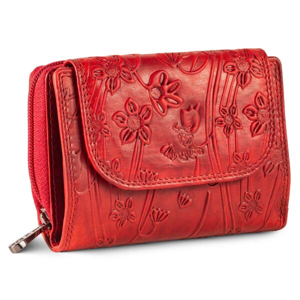 MATADOR MURCIA Damen Portemonnaie Leder Geldbörse Blumen Rot