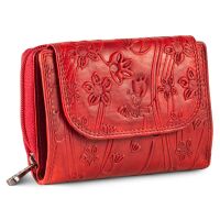 MATADOR MURCIA Damen Portemonnaie Leder Geldbörse Blumen Rot