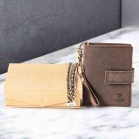 MATADOR Biker Geldbörse mit Kette Leder #SEATTLE Bikerbörse RFID Braun Dunkel