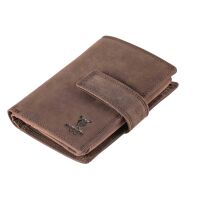 MATADOR Biker Geldbörse mit Kette Leder #SEATTLE Bikerbörse RFID Braun Dunkel