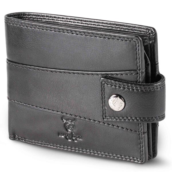 MATADOR DANZIG Leder Herren Geldbörse Brieftasche Schwarz Nappa