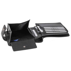 MATADOR Leder Herren Geldbörse #DANZIG Brieftasche RFID TüV Schwarz Nappa
