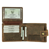 MATADOR Leder Herren Geldbörse #DANZIG Brieftasche RFID TüV Braun Hunter