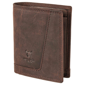 MATADOR Leder Herren Geldbörse LUGO Portemonnaie RFID Braun Dunkel