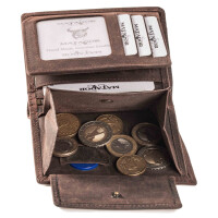 MATADOR Leder Herren Geldbörse LUGO Portemonnaie RFID Braun Dunkel