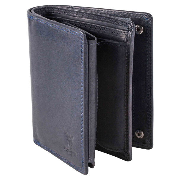 MATADOR Herren Geldbörse #TORONTO Portemonnaie Leder RFID Blau Navy
