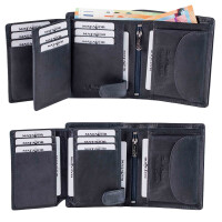 MATADOR Herren Geldbörse #TORONTO Portemonnaie Leder RFID Blau Navy