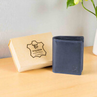 MATADOR Herren Geldbörse #TORONTO Portemonnaie Leder RFID Blau Navy