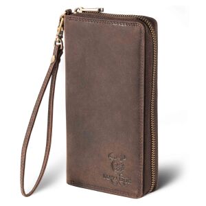 MATADOR CADIZ XL Damen Portemonnaie Leder Langbörse RFID Braun Dunkel