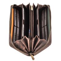 MATADOR CADIZ XL Damen Portemonnaie Leder Langbörse RFID Braun Dunkel