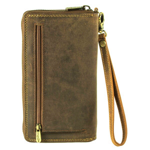 MATADOR CADIZ XL Damen Portemonnaie Leder Langbörse RFID Braun Hunter