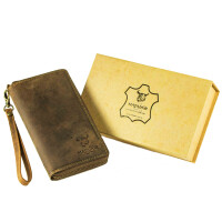 MATADOR CADIZ XL Damen Portemonnaie Leder Langbörse RFID Braun Hunter