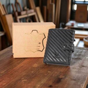 MATADOR TOKIO Leder Slim Wallet Kreditkartenetui RFID Schwarz Carbon