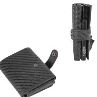 MATADOR TOKIO Leder Slim Wallet Kreditkartenetui RFID Schwarz Carbon