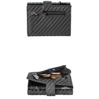 MATADOR TOKIO Leder Slim Wallet Kreditkartenetui RFID Schwarz Carbon
