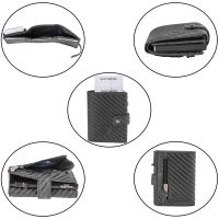 MATADOR TOKIO Leder Slim Wallet Kreditkartenetui RFID Schwarz Carbon