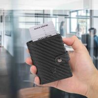 MATADOR TOKIO Leder Slim Wallet Kreditkartenetui RFID Schwarz Carbon
