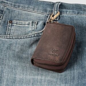 MATADOR KOPENHAGEN Leder Auto-Motorrad-Schlüssel-Tasche-Etui Braun Dunkel