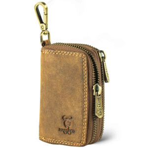MATADOR KOPENHAGEN Leder Auto-Motorrad-Schlüssel-Tasche-Etui Braun Hunter