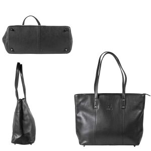MATADOR PARIS Damen Shopper Leder Groß Handtasche Schwarz