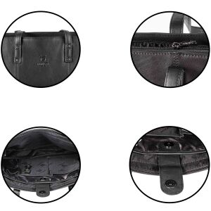 MATADOR PARIS Damen Shopper Leder Groß Handtasche Schwarz