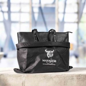 MATADOR PARIS Damen Shopper Leder Groß Handtasche Schwarz